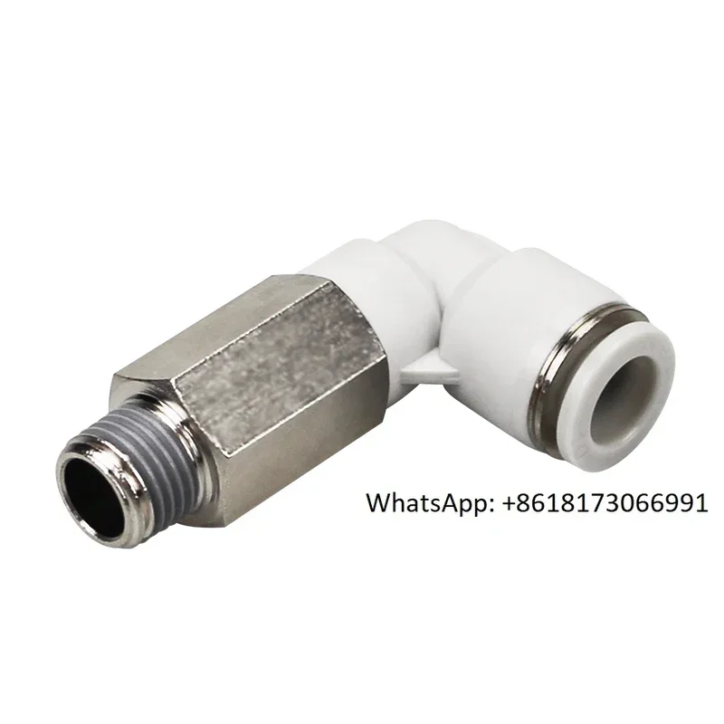 Extended right angle joint PLL air tube quick plug 4-M5 6-01 8-02 10-03 threaded raised elbow 12-04-   20PCS