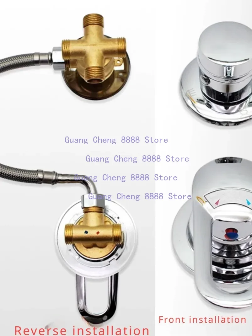 الحمام النحاس صنبور 3 طريقة صِمامُ تَغَيُّرِ التَّرَدُّدِ منفذ المياه الموضوع مركز المسافة 10 سنتيمتر دش خلاط المقصورة جدار جبل الحمام valve1x #3