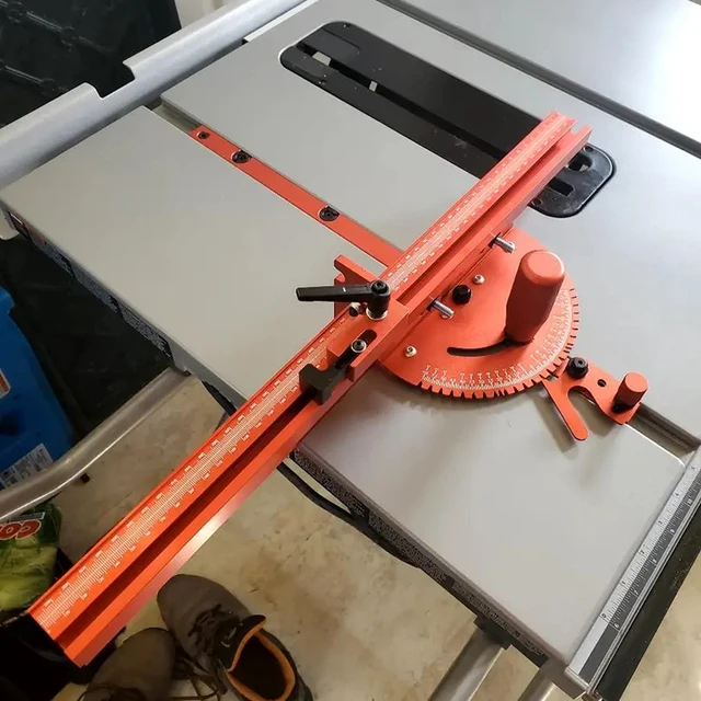 1 zestaw miernika ukośnego i ogrodzenia z profilem aluminiowym 400 mm z ogranicznikiem prowadnicy Piła montażowa Linijka kątowa do piły stołowej Router Stół Woodw