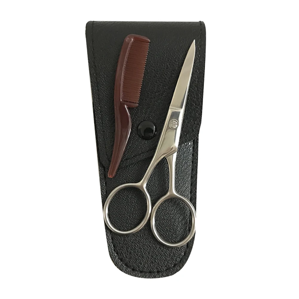 

1Set Eyebrow Scissor Stainless Steel Precision Beard Trimming Scissors for Mustache Grooming Tool Men's Hair Styling Kit