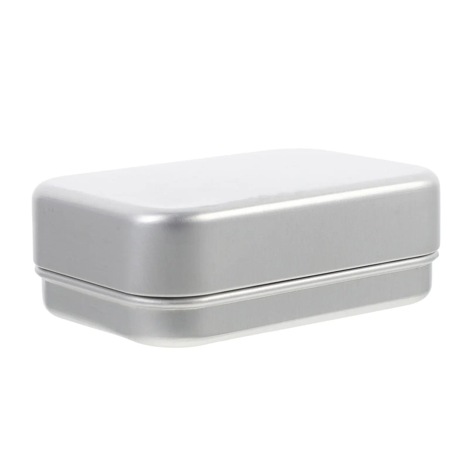 

Aluminum Double Layer Soap Case 3.9x2.7x1.4 Inches Leakproof Lid Portable Bathroom Kitchen Travel Metal Soap Box with Drain Tray