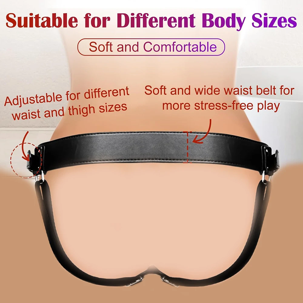 Strap On Dildo Harness Adult Sex Toys for Women Men Pegging Dildo Adjustable Waist Thigh Soft Nylon Vegan Leather Belt Lesbian view 3