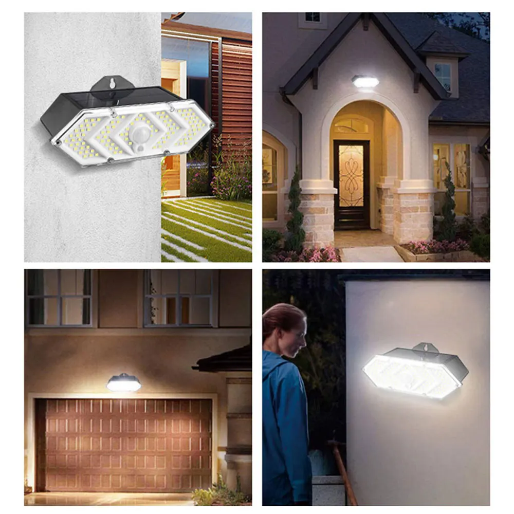 

New Outdoor Solar Lights Motion Sensor Wall Light Waterproof Garden Street Lamp Self Defense Home Appliance Solar Panel Charge