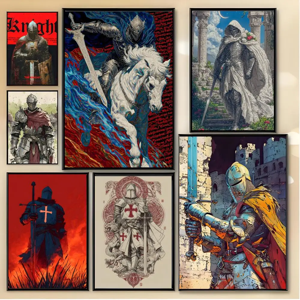 warrior character R-Retro Knight Poster Unique Home Decoration Ideas & Stylish Interior Art