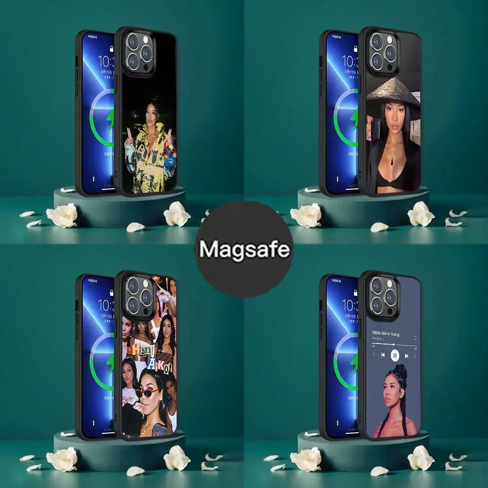 حافظة هاتف J-Jhene A-Aiko لهاتف iPhone 17,16,15,14,13,12,11,Pro,Max,Plus,Mini,SE4,E شحن لاسلكي مغناطيسي Magsafe