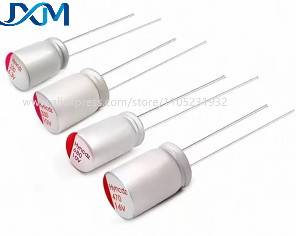 Plug-in solid electrolytic capacitor 6.3V 10V 16V 25V 35V 50V47UF 100UF 220UF 220UF 330UF 390UF 680UF 820UF 1000UF 1500UF 2200UF