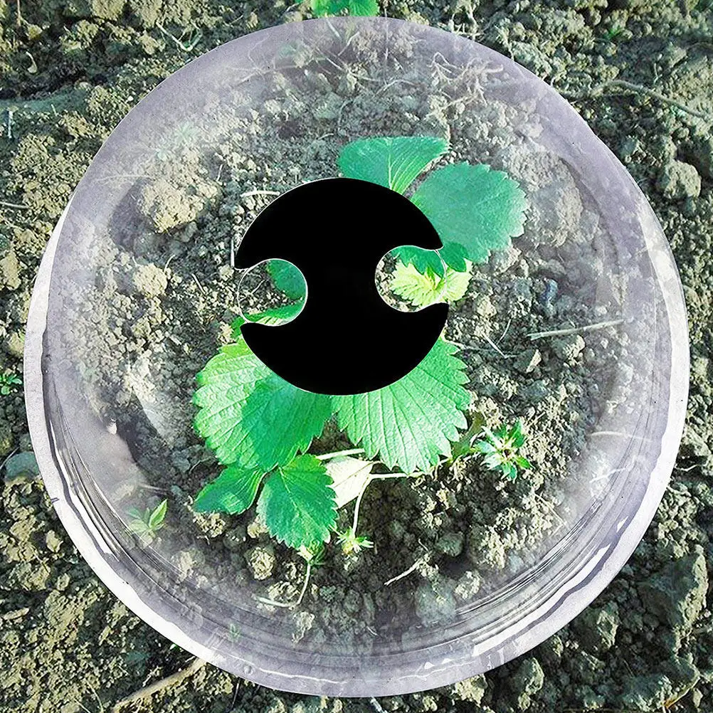 4Pcs Plastic Plant Protective Cover Temperature Holding Insulation Cover for Outdoor Plants Greenhouse Mini Shelter Rain-Proof
