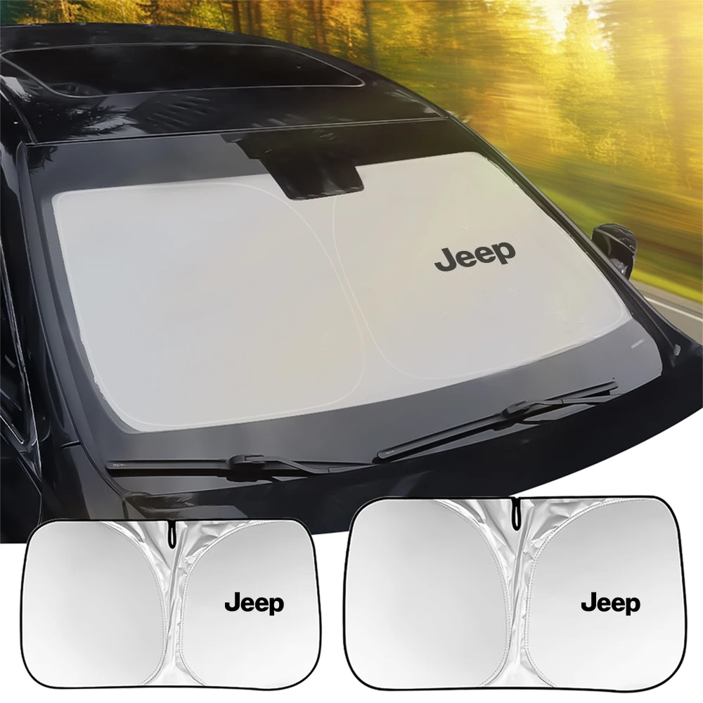 

Car Folding Sun Visor Windshield Cover UV Protection Sunshade Pad For JEEP Grand Cherokee Renegade Compass JK Wrangler valve cap
