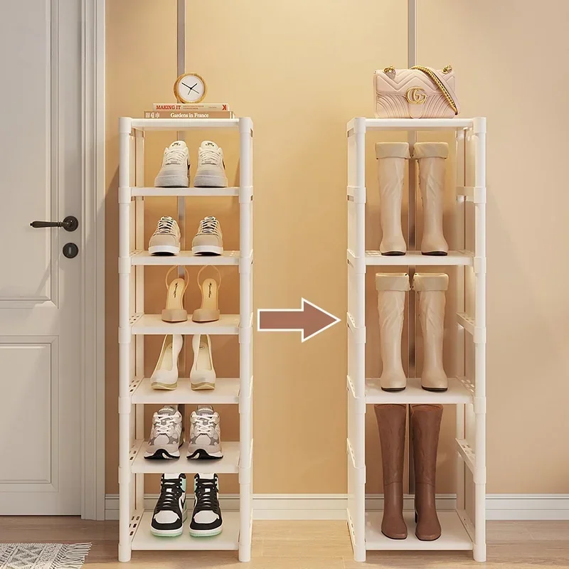 

Shoe Rack Storage Organizer 5-7laye Shoe Cabinets Shoes Storage Rack Space Saving Sneakers Organizer for Wall Corner Shoes Shelf