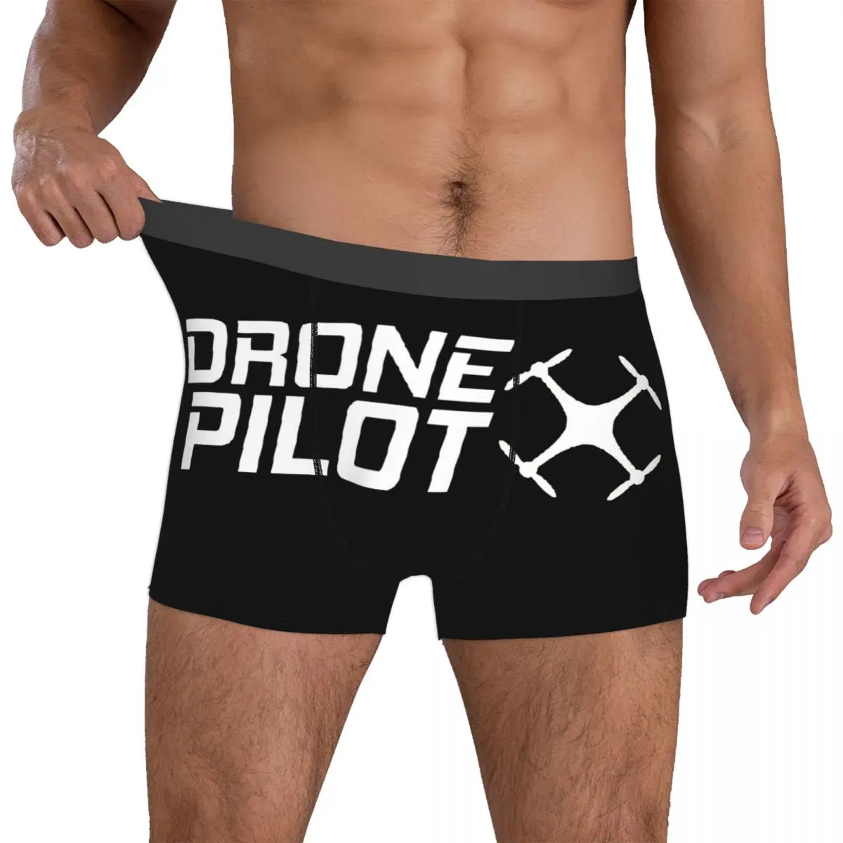 Men Dji Drone Pilot Underwear Drone Racing Humor Boxer Briefs Shorts Panties Homme Breathable Underpants Plus Size