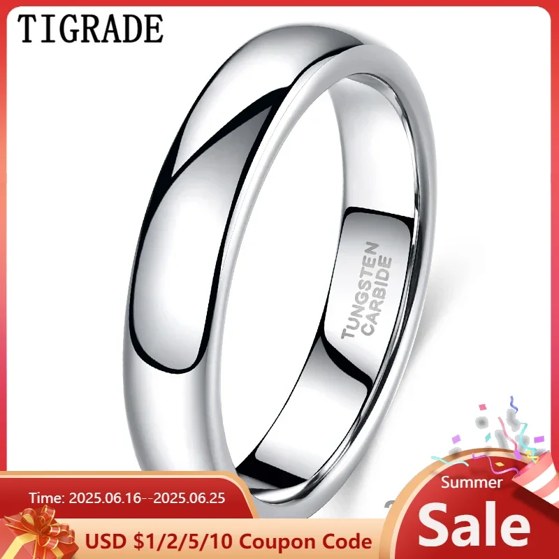 

Tigrade Classic Jewelry 2/4/6/8mm Cute Men Women Simple Rings Polish100% Pure Tungsten Carbide Ring Wedding Band Engagement Ring