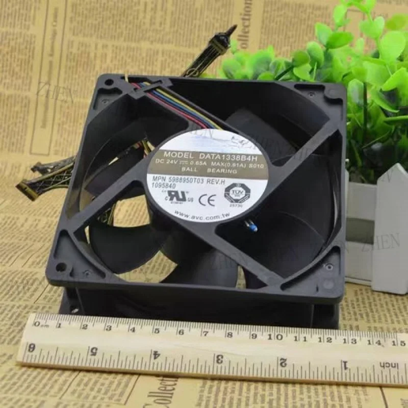 Y  FOR AVC DATA1338B4H 12738 DC24V 0.65A 4-Wire Temperature Controlled Cooling Fan
