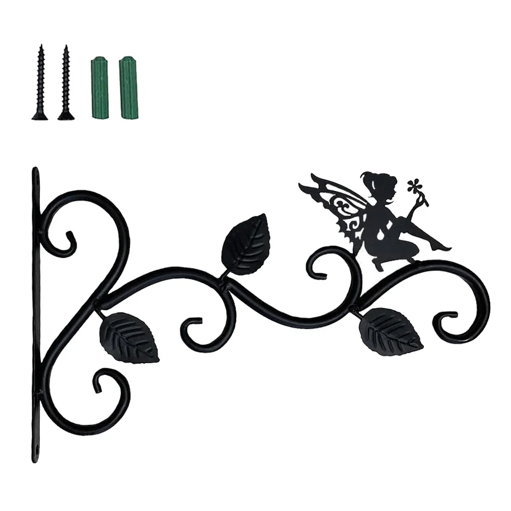 

Iron Plant Hanging Bracket 0.21KG Rustproof Durable Lantern Hanger Planter Bracket Wall Stand Hooks Expansion Screws Included