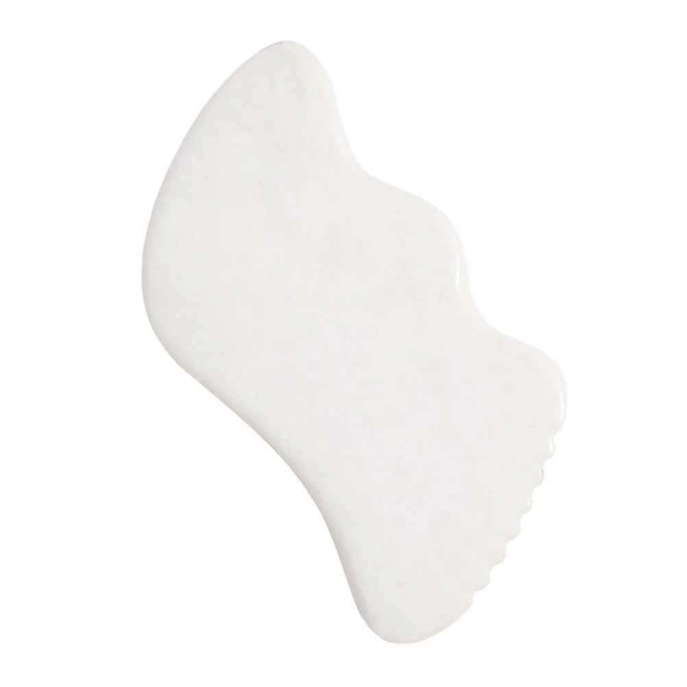 1 pz bordo per massaggio in pietra di giada piastra raschiante liscia per viso collo spalla schiena gamba piede strumento Gua Sha sollievo muscolare portatile