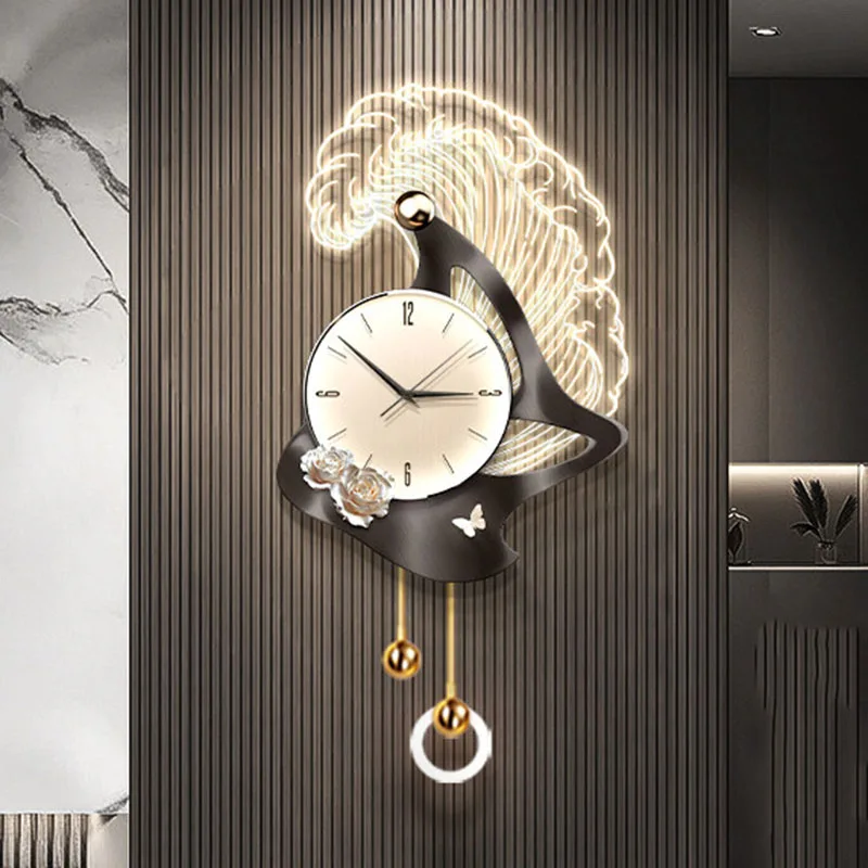 Simple Cartoon Wall Clocks Fashion Large Chinese Silent Creative Bedrooms Clock Wall Korean Reloj Pared  Living Room Decoration