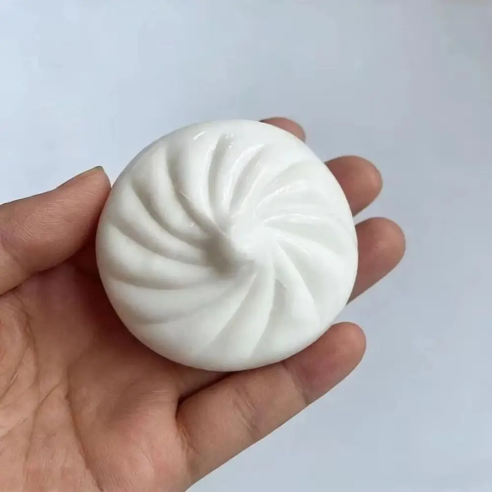 Slow-rebound Blank Craft DIY Steamed Bun Sensory Fidgets With Plug Dumpling Squishy Simulated Food Soft TPR DIY Empty Ball Skin