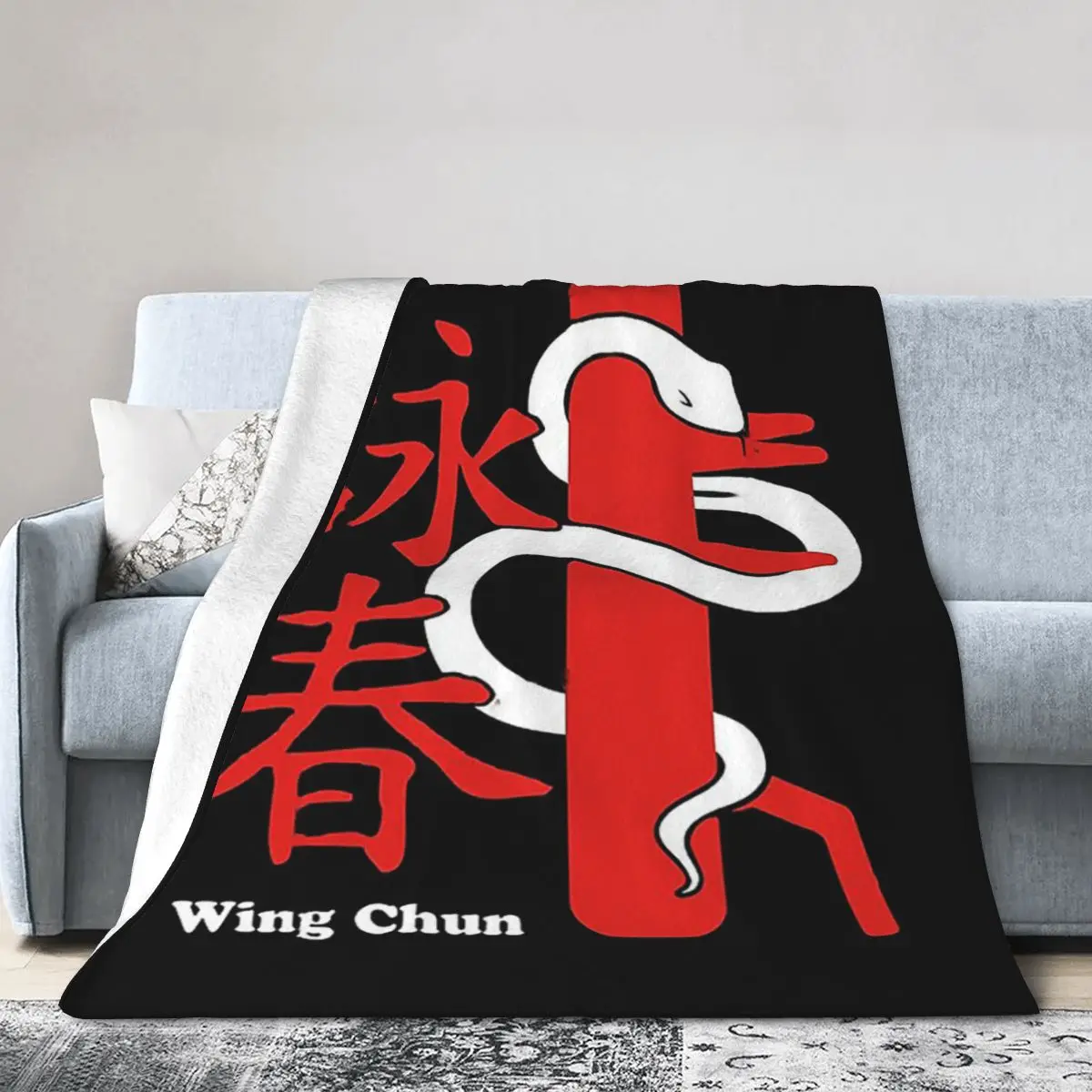 

Wing Chun Kung Fu Blanket Soft Warm Flannel Throw Blanket Cover for Bed Living room Picnic Travel Home Couch