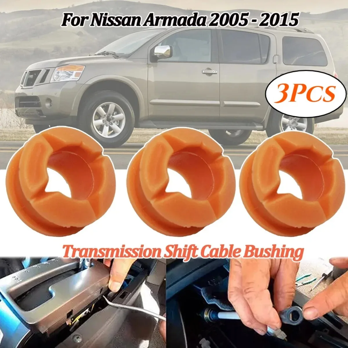 3xorange Gearbox Repair Kit Shifter Linkage End Grommet Clips134193 349351LA0A 349357S00 34935ZQ60A 34935ZR00A For Nissan Armada