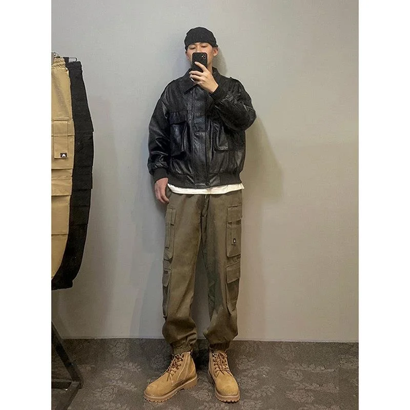 

Loose Men's Workwear Pants Spring Autumn Trendy Brand Big Size American Sle Casual High Street Match Boots Pants