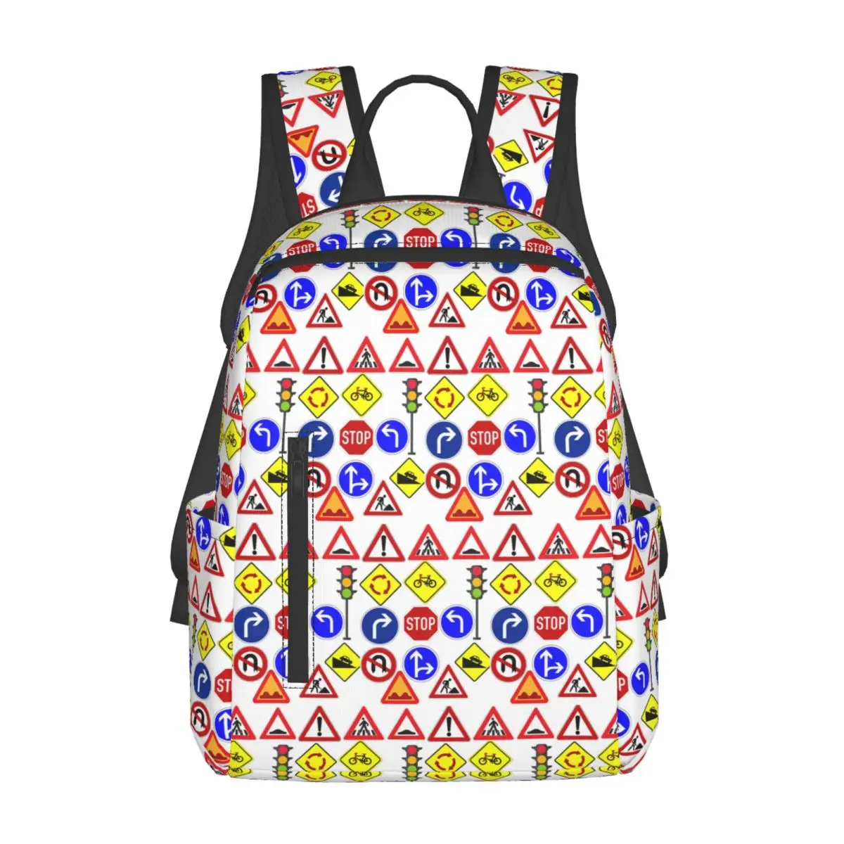 

Traffic Signs 1 Backpack Daypack Children BookBag School Bag Shoulder Bags for Men Women