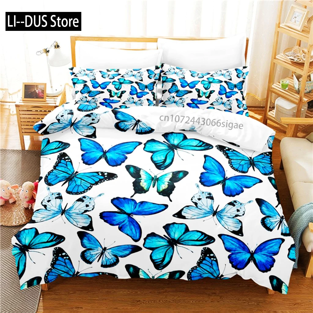 

Pretty Butterfly Bedding Set Duvet Cover Set 3d Bedding Digital Printing Queen Size Bedding Set Fashion Design