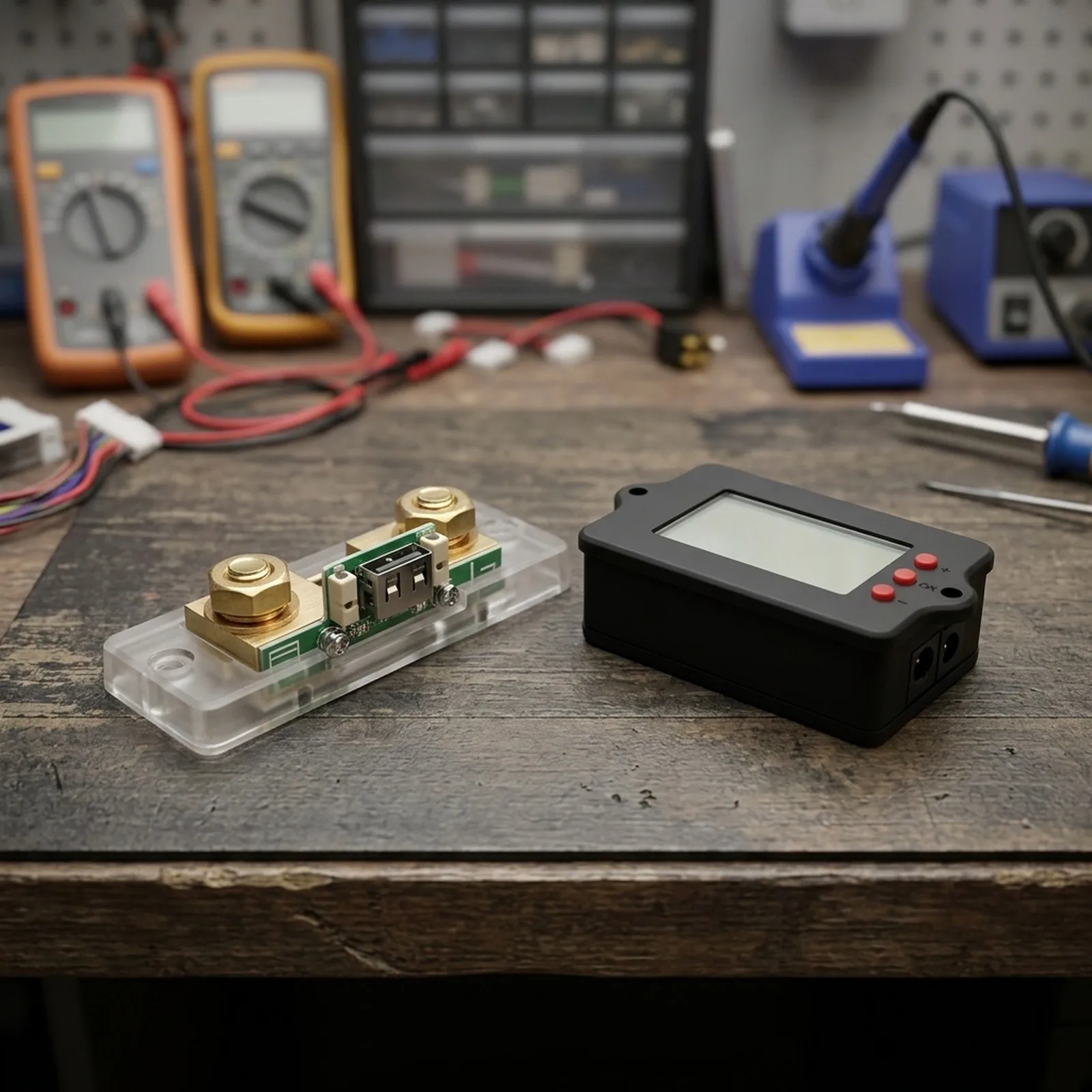 DC 8-120V 4-in-1 Coulomb Counter Meter With Voltage Current Capacity Percentage Display For EV For Battery Solar Power System De