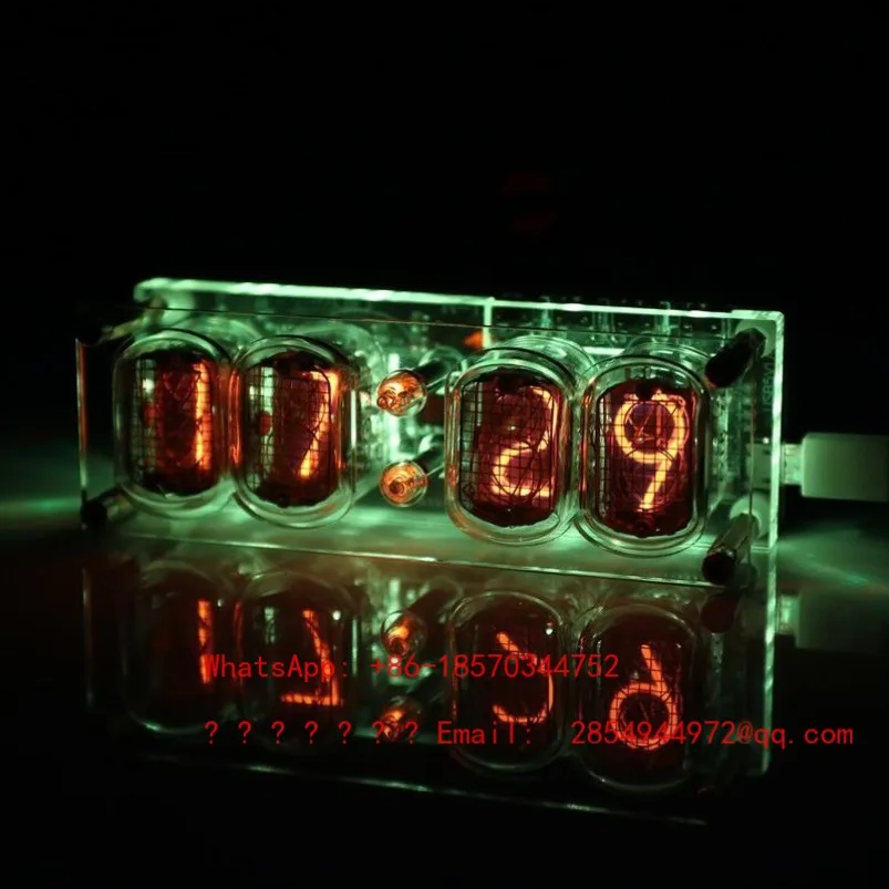 Hot-selling IN-12 Finished 4-bit Clock Colorful LED Retro Clock