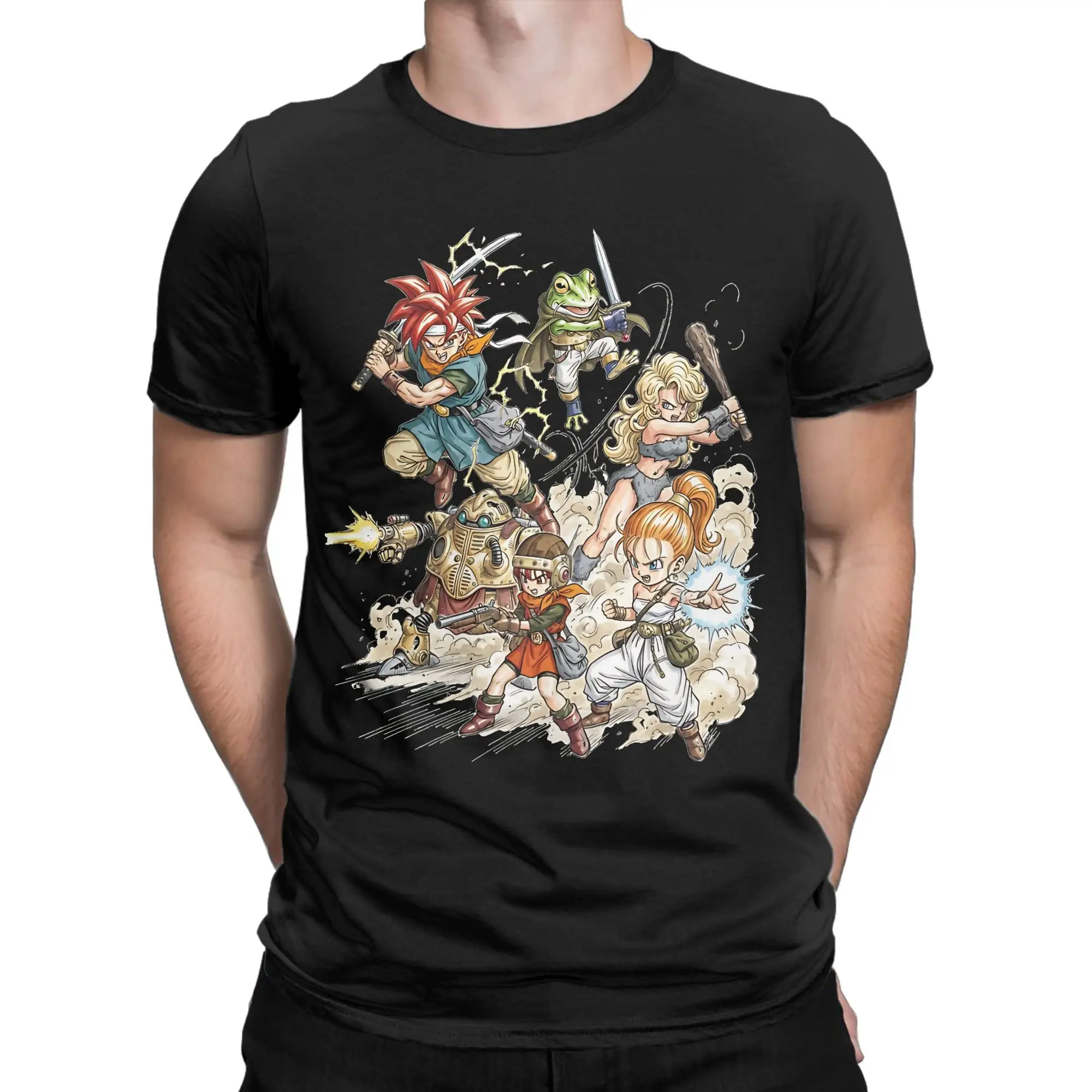 Chrono Trigger Epic Time Travel Gaming Merch Graphic Funny 100% Cotton T-Shirt Chrono Trigger Tees Tops For Men