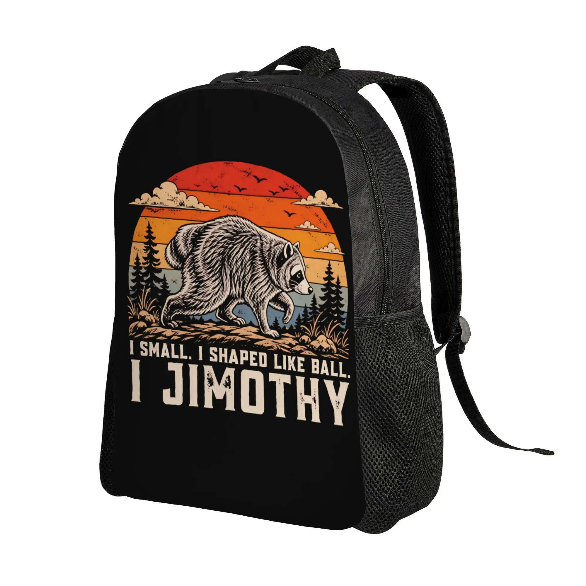 Jimothy the Ballard Seattle Raccoon Backpack Female  Pattern Backpacks Polyester Style School Bags University Colorful Rucksack