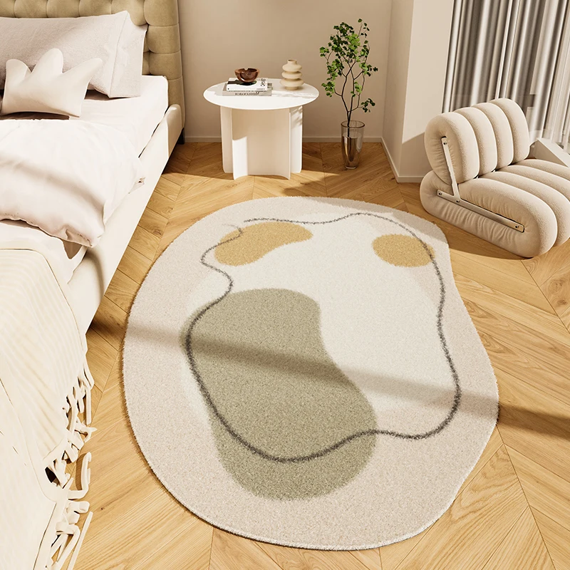 Fluffy Soft Geometric Irregular Shaped Carpet Bedroom Coffee Table Non Slip Carpets Room Non Slip Stain Resistant Thickened Rug