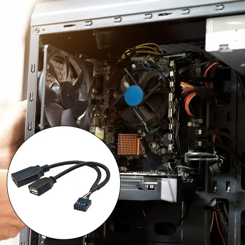 USB2.0 9pin da femmina a USB+tipo E Chiave cavo tipo C Convertitore Cavo 066A