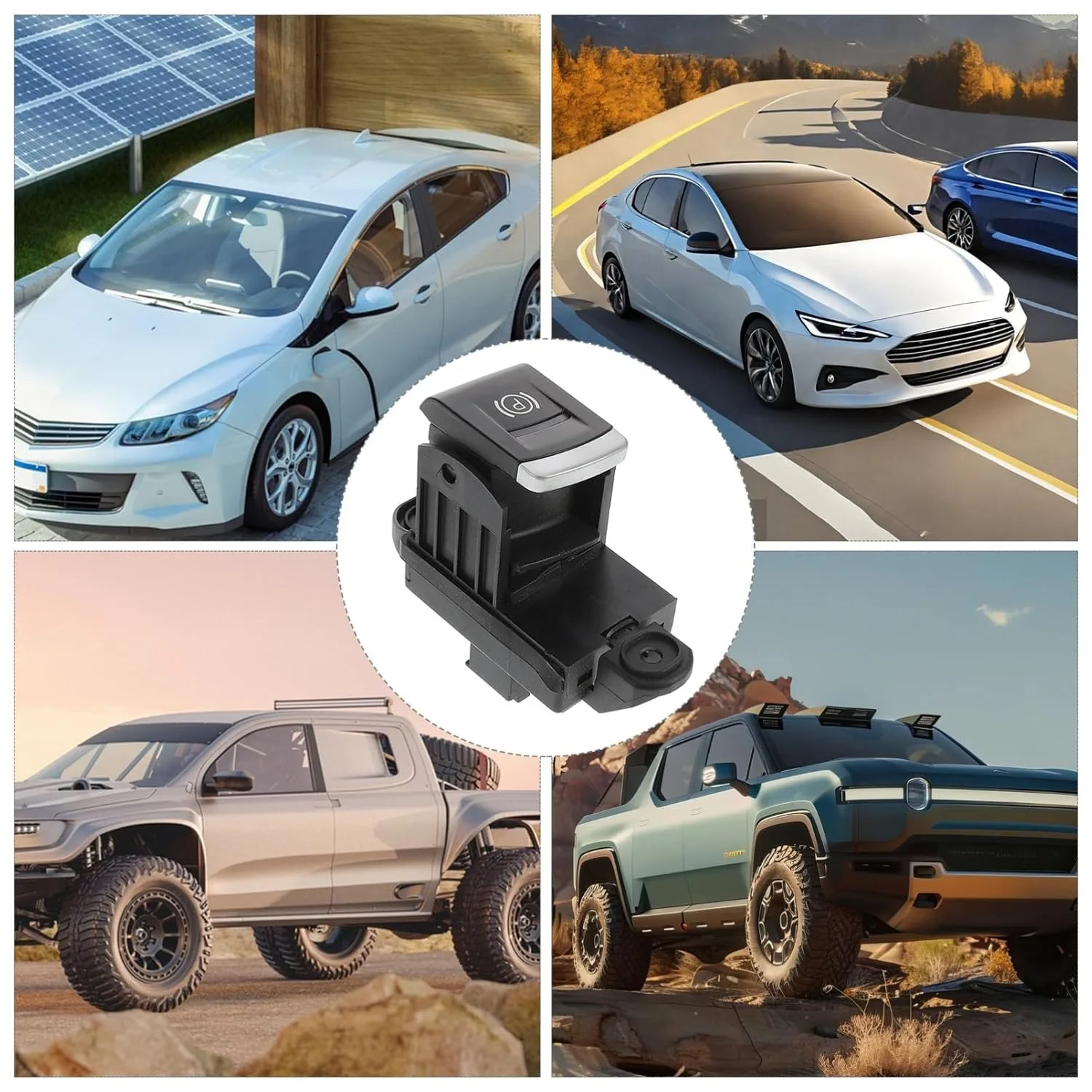 4F1927225A مفتاح فرامل اليد الإلكترونية لنماذج المحددة مفتاح تحرير الفرامل البلاستيكية #5