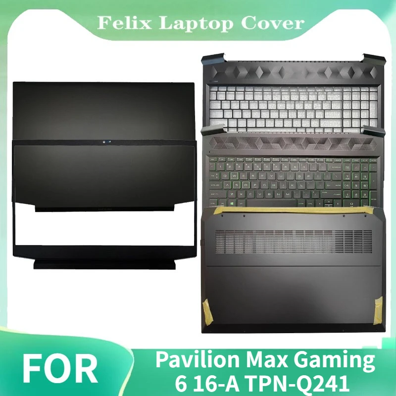 For Pavilion Max Gaming 6 16-A TPN-Q241 NEW Laptop LCD Back Cover/Front Bezel/Upper Palmrest/Bottom Case/Keyboard/US Keyboard