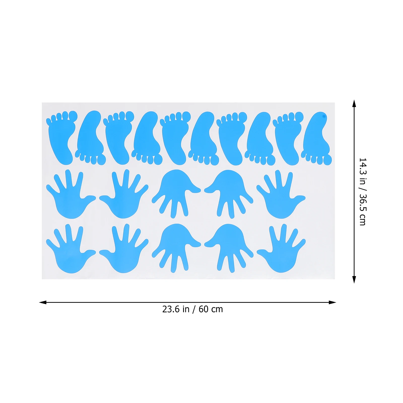 

40 Pcs Footprints Handprint Stickers Feet Wall Decals Decorations Baby Pvc Kids Father