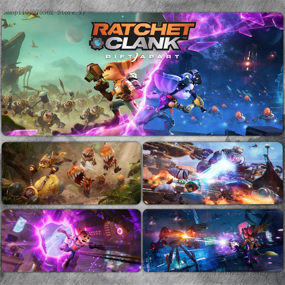 Ratchet And Clank Rift Apart Mousepad Large Keyboard Desk Mat Gaming Mouse Pad LockEdge Non-slip Mat