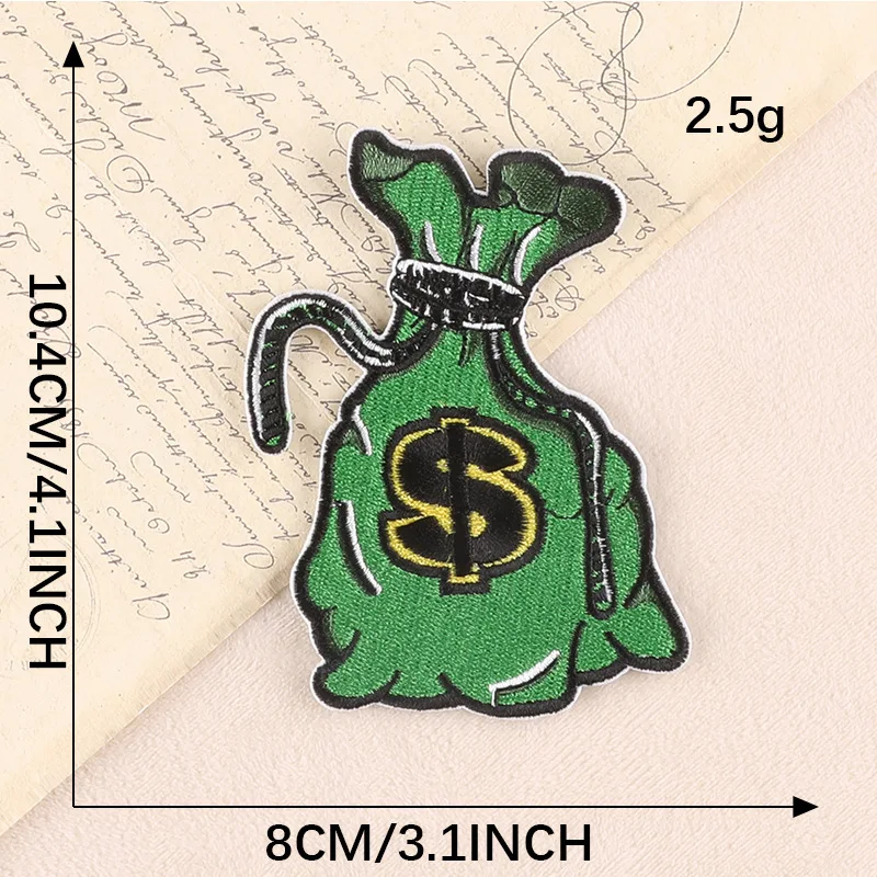 Geld Eisen auf Patches für Kleidung Designer Feuer Diy bestickt thermoadhäsive Mochila Thermal Parches Rock Nähen Jacke süße Hut – Detail 2