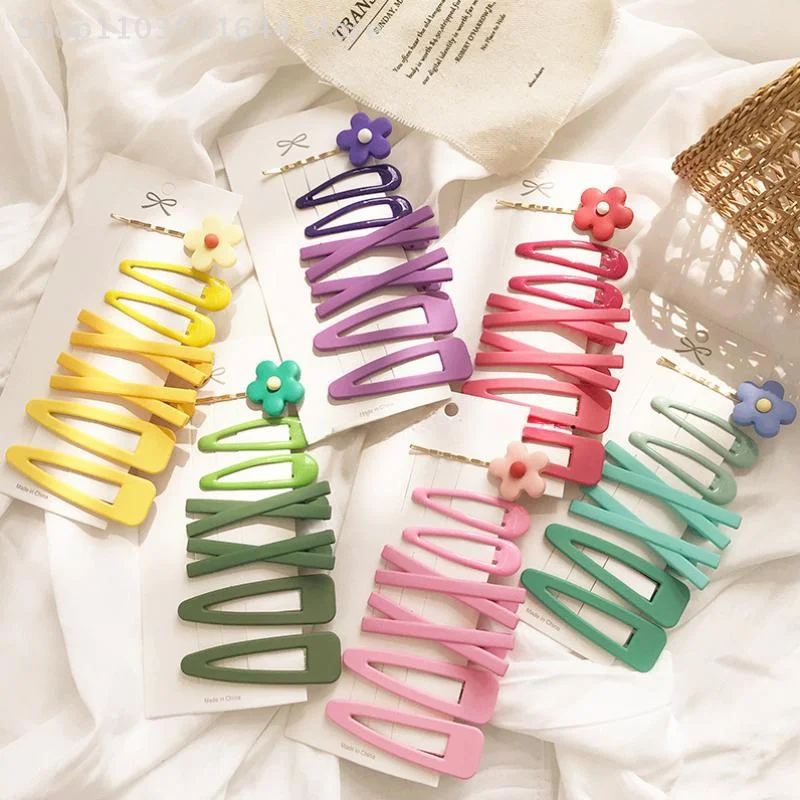 

7Pcs/Set Candy Colors Hairpins BB Clip Women Hair Pin Barrettes Accessories Girls Hairgrip Headdress
