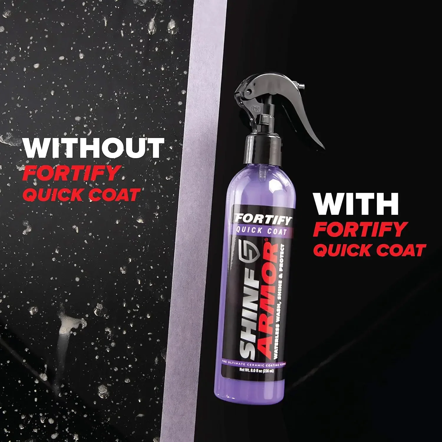 SHINE Ceramic Coating Fortify Quick Coat Car Wax Polish Spray Waterless Wash Wax Hydrophobic Top Coat Polish Polymer Paint