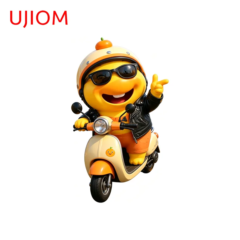 UJIOM Capybara Ride Electric Bike Wall Sticker Creative Personality Scratch Proof Adhesive Decal Wardrobe Vestibulec Decor