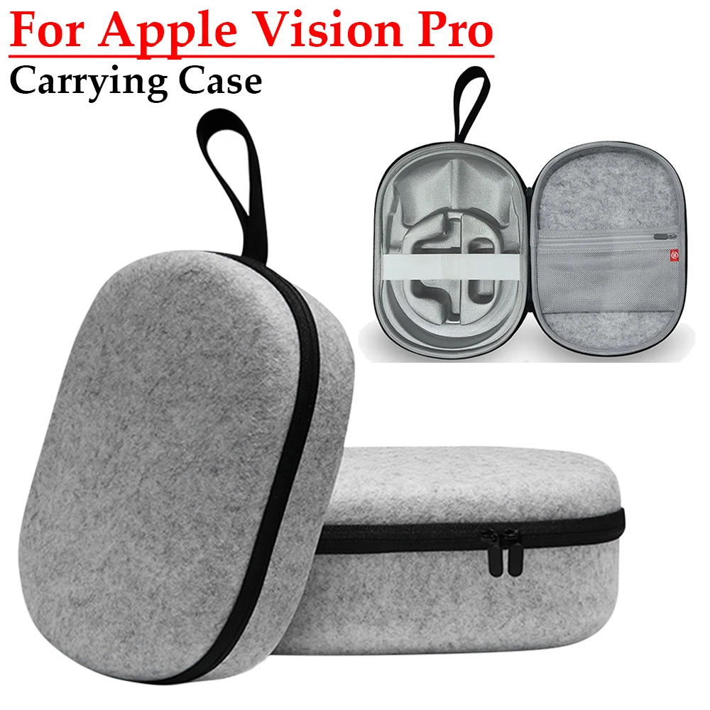 Carrying Case for Apple Vision Pro Shockproof Full Protective Case For Apple Anti-scratch Travel Carry Handbag with Mesh Pocket