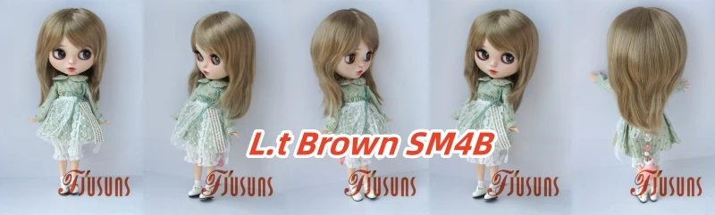 JD762 Natural curls Mid long doll wigs that can be tilted and self trimmed with bangs Full sizes Doll Accessories