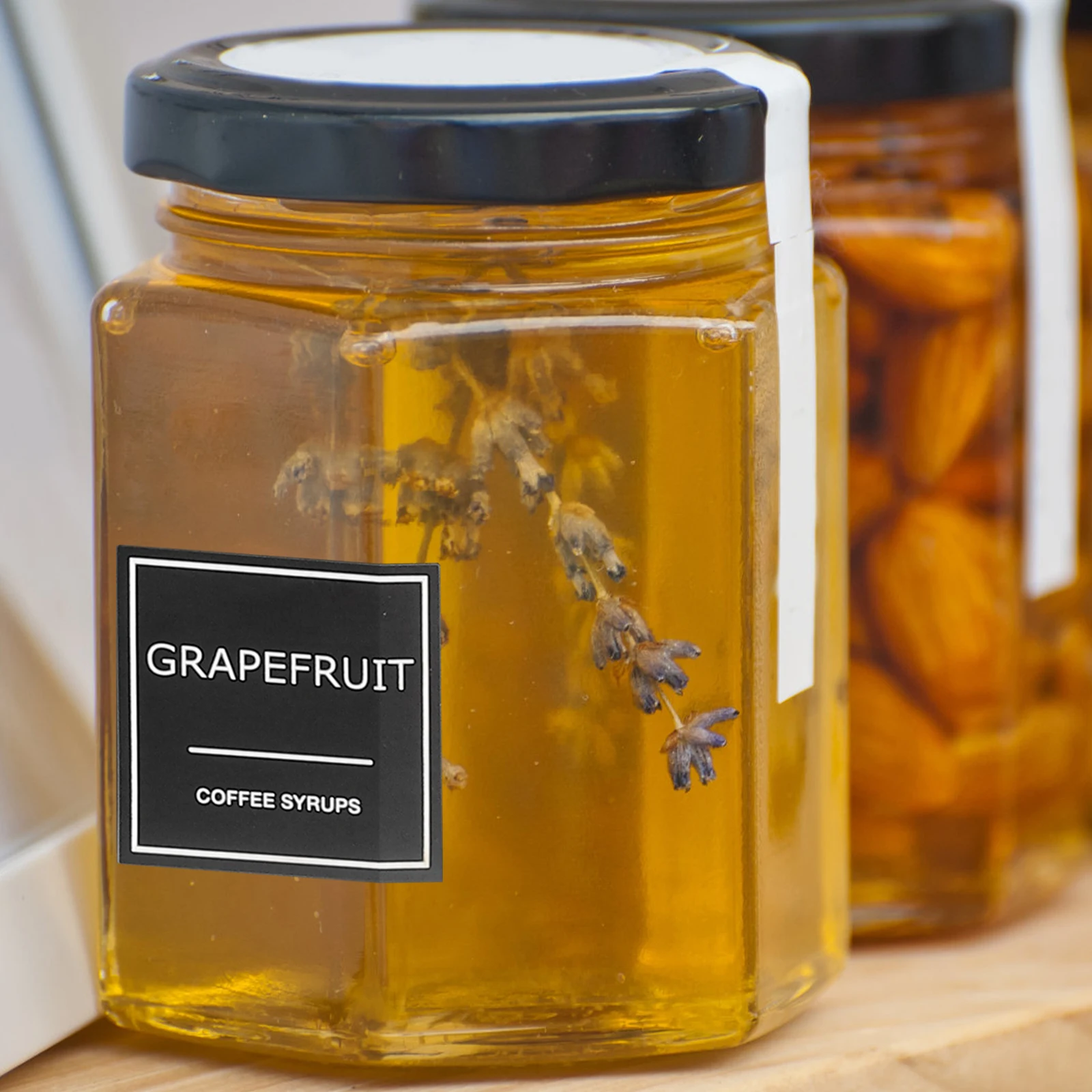 36 Coffee 2 5 Coffee Bar Labels Inch Waterproof Reusable Stickers for Syrup Bottles Kitchen Storage Proper Size Quantity