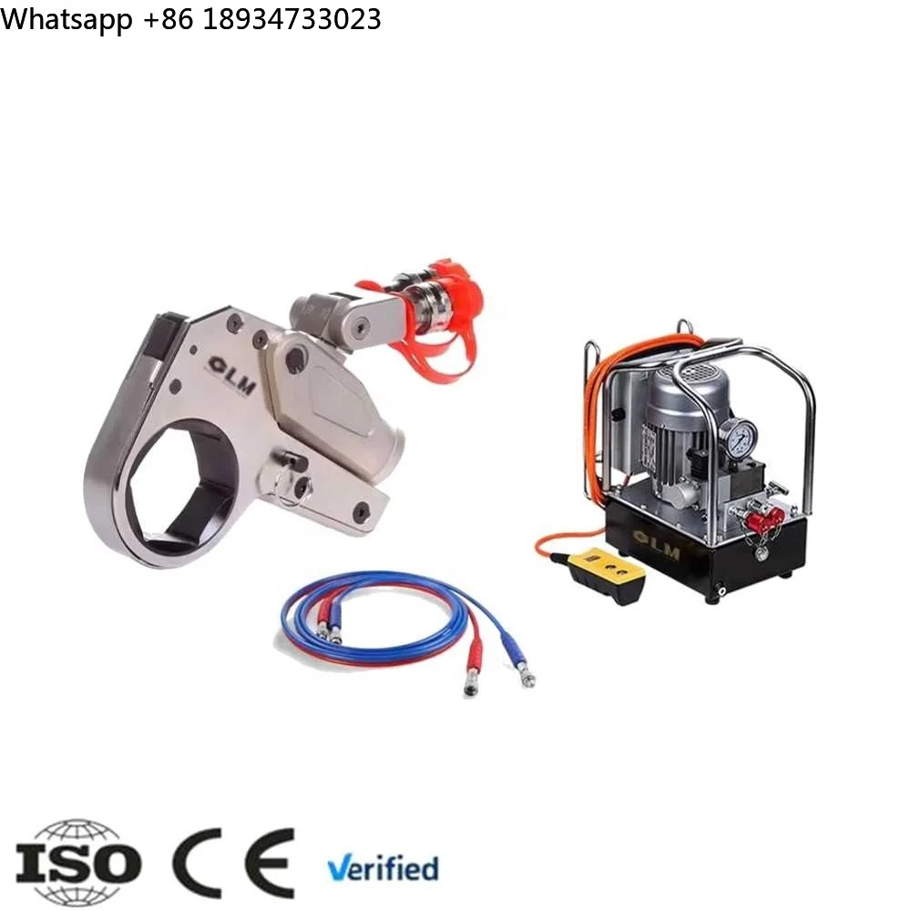 XLCT 10000psi Hydraulic Limited Space Steel Low Profile Hollow  Hydraulic Torque Wrench