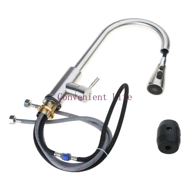 L1EE صنبور صناعي مزدوج لدرجة الحرارة، صنبور سحب حديث للأسفل، تركيبات بسيطة #1