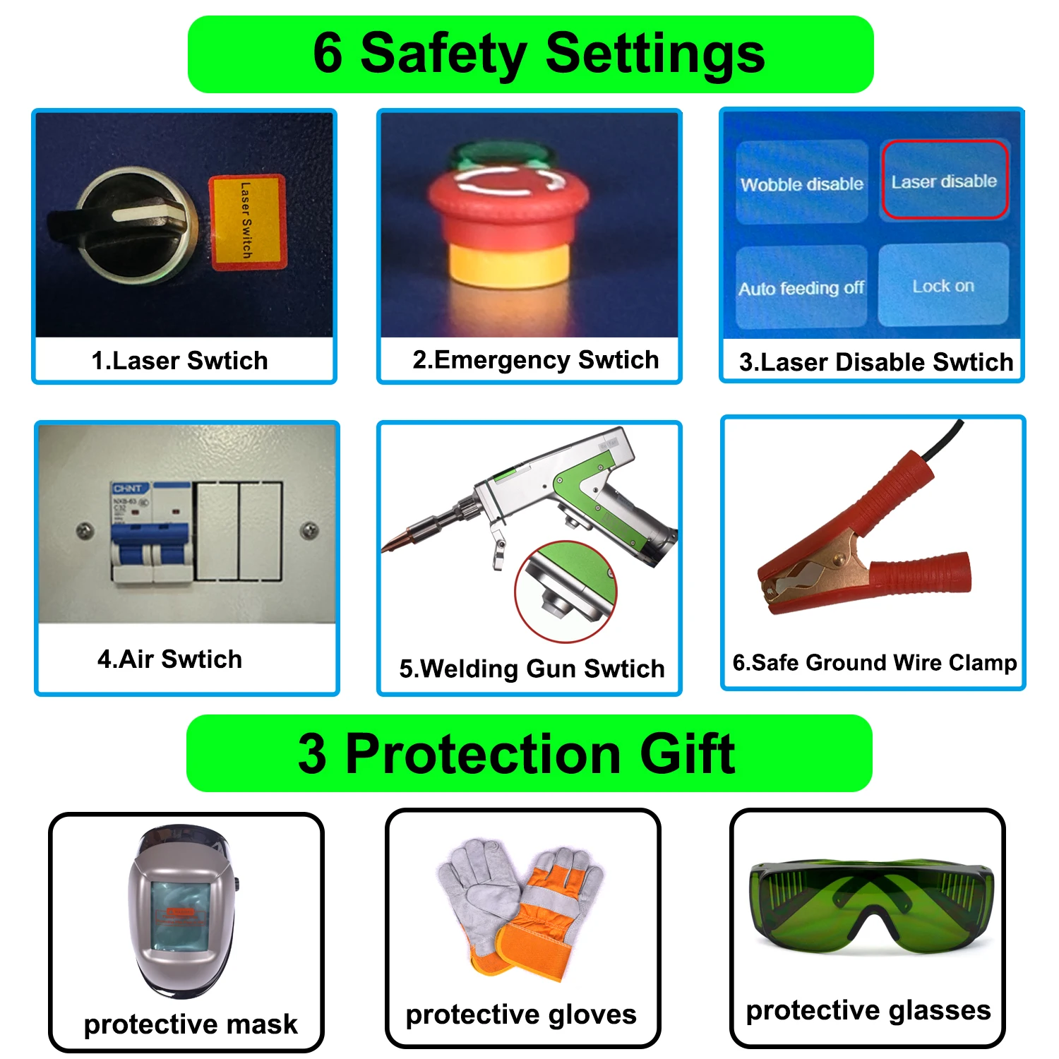 Raycus 레이저 용접 섬유 레이저 용접기 청소 절단기, S & A 물 냉각기, 산업용 전기, 4 in 1, 3000W, 380V