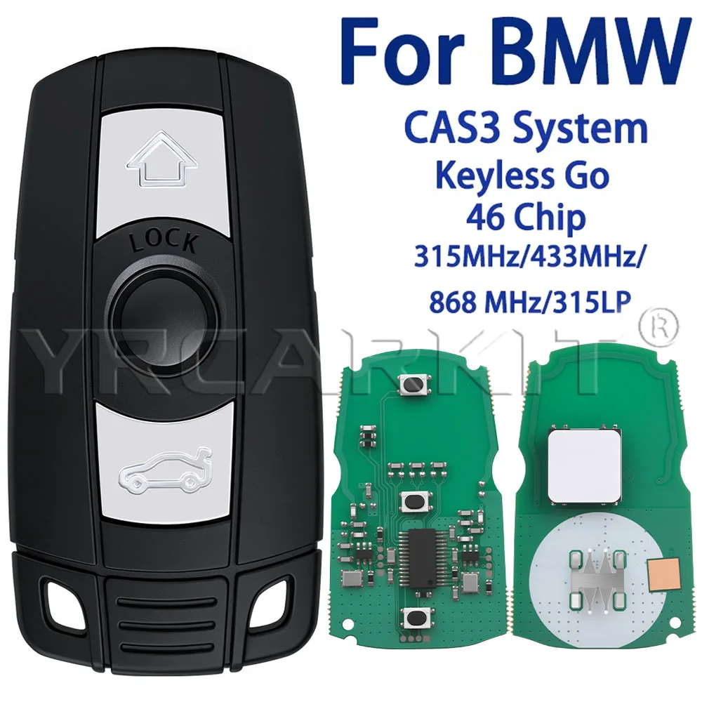 Comfort Access Hands Free Smart Key For BMW 3 5 Series CAS3 X5 X6 Z4 E70 ID46 Chip 315LP ASK / 315Mhz 433Mhz 868Mhz Keyless Go