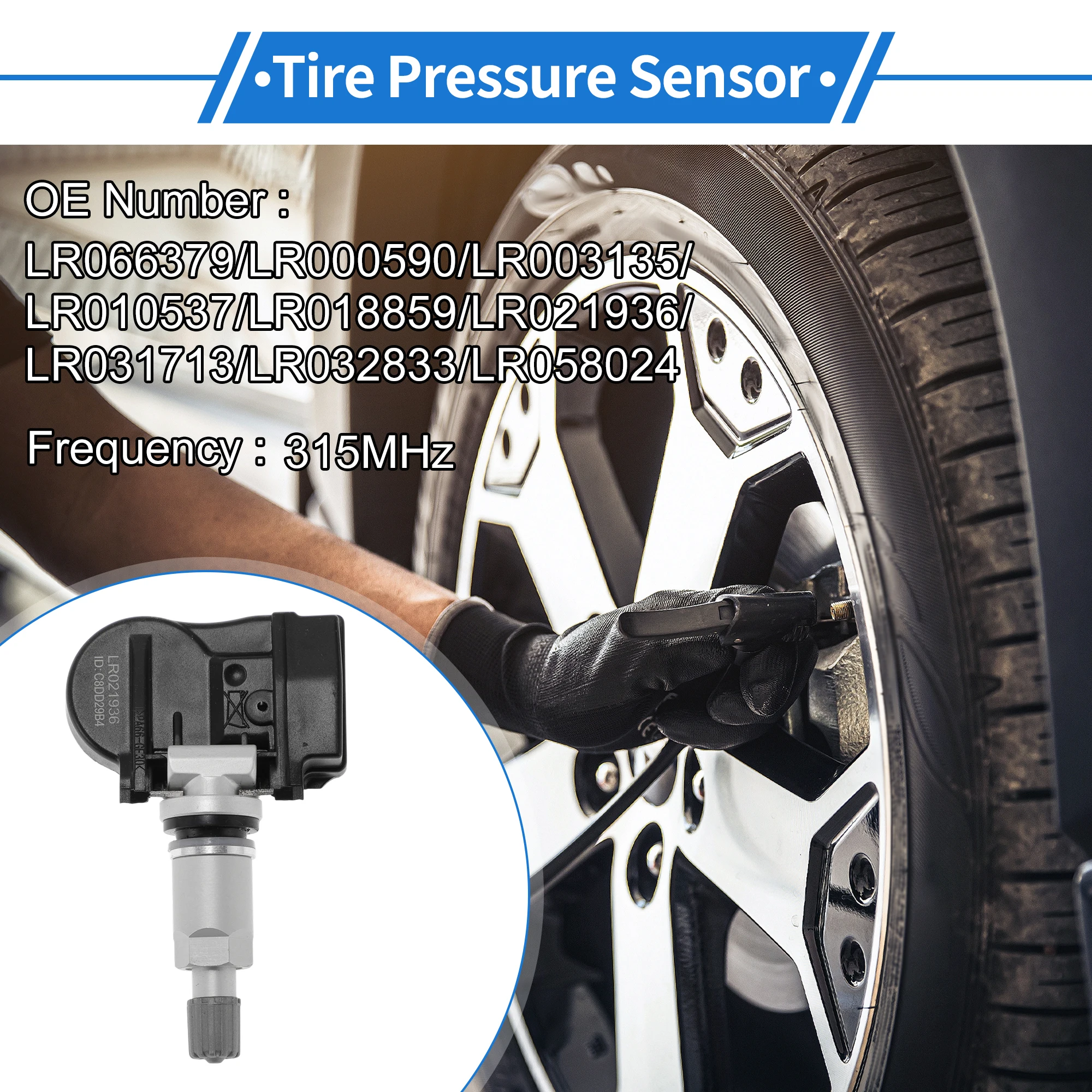 UXCELL Tire Pressure Sensor TPMS Sensor 315MHz No.LR066379 for Land Rover Range Rover Sport 2006-2015