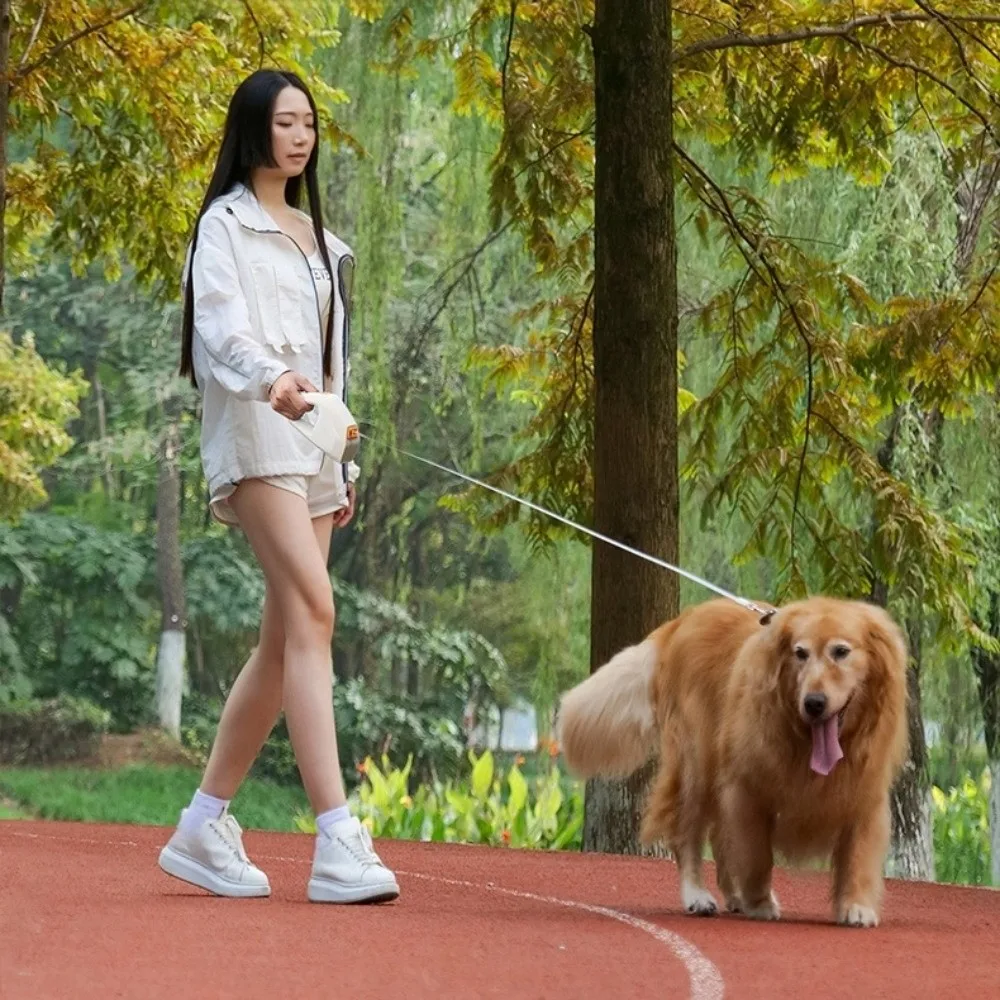 

Flexible 5m Dog Walking Leash Portable Design Nylon Retractable Dog Leash Comfort Grip Anti-Escape Mechanism