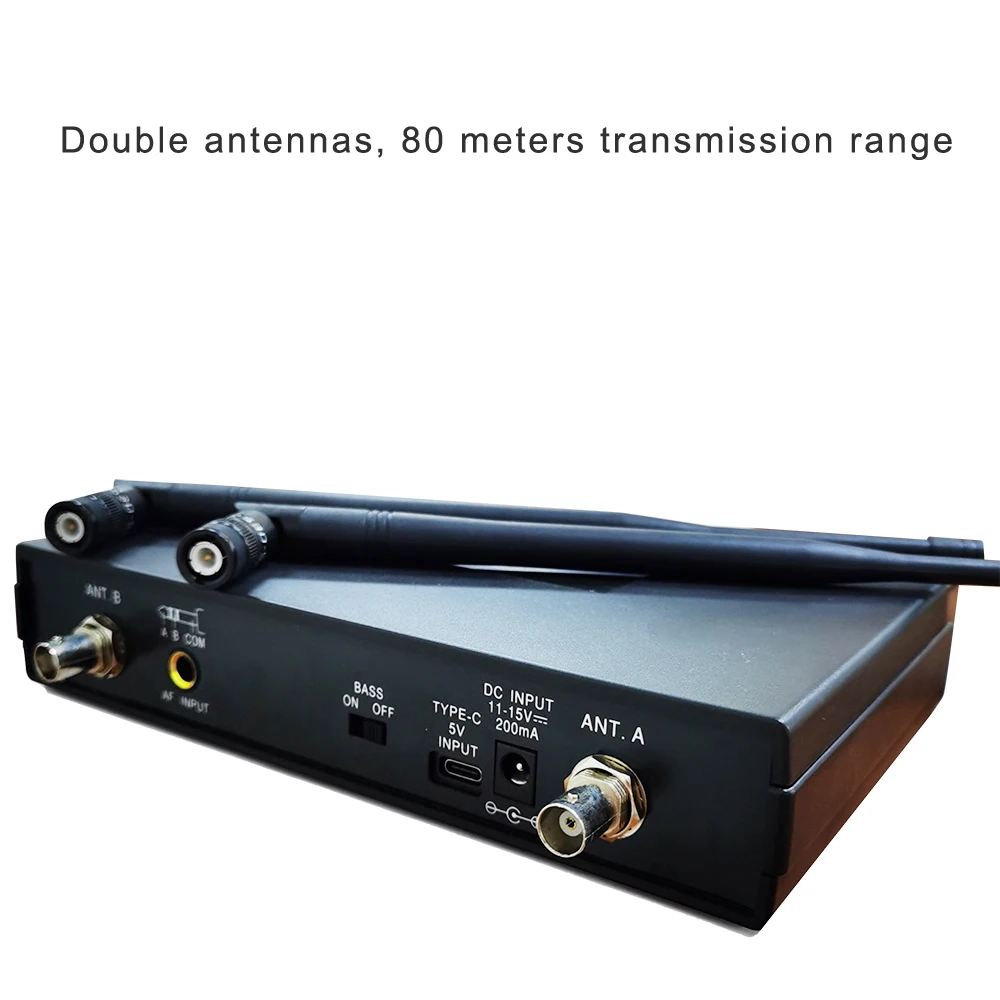 Professional high-frequency wireless stage monitoring system, stereo sound, performance recording karaoke