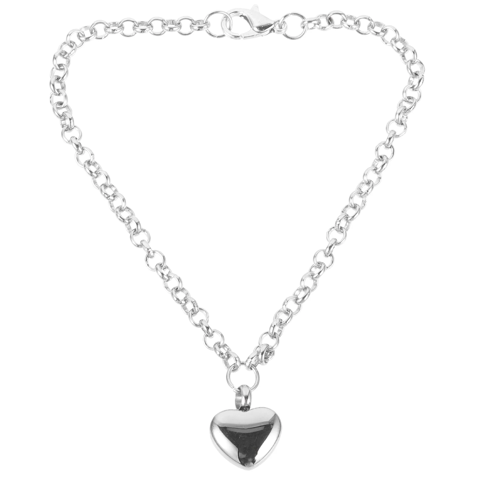 

Stainless Steel Heart Bracelet for Women Cremation Memorial Keepsake Ashes Storage Pendant Urn Jewelry Pet Human Ashes